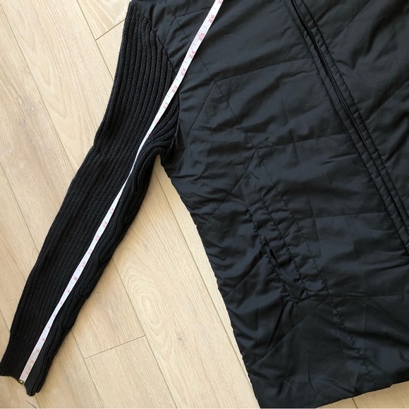 Denver Hayes Running Puffer Jacket with Ribbed Sleeves in Black Size L - Picture 11 of 12